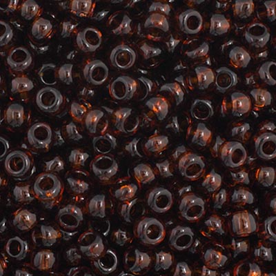 Czech Seed Bead 11/0 Vial Transparent Brown apx23g image