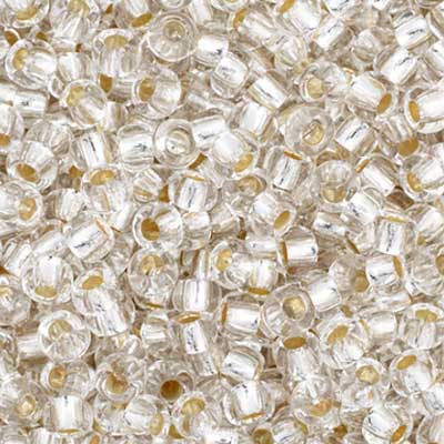 Czech Seed Bead 11/0 Crystal Silver Lined image