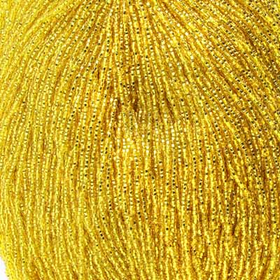 Czech Seed Bead 11/0 S/L Yellow Strung square hole image