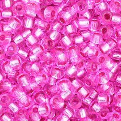 Czech Seed Bead 11/0 Vial S/L Fuchsia Dyed apx23g image