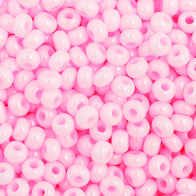 Czech Seed Bead 11/0 Vial Opaque Pink Dyed apx23g image