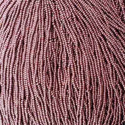 Czech Seed Bead 11/0 Opaque Brown Luster Strung image