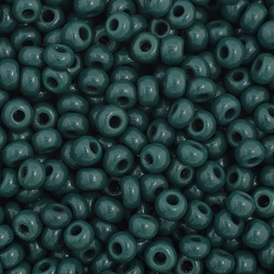 Czech Seed Bead 11/0 Opaque Dark Green apx23g image