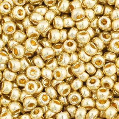 Czech Seed Bead 11/0 Metallic Light Gold SOLGEL image