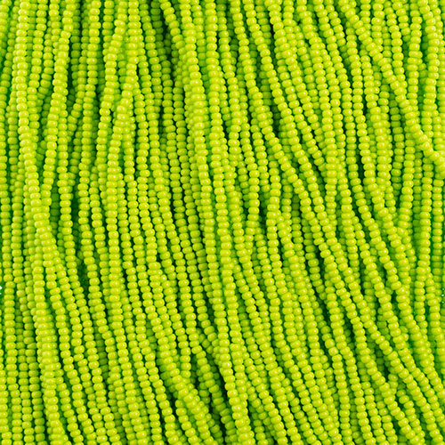 Czech Seed Bead 11/0 Terra Intensive Light Green Strung image