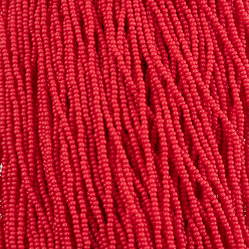 Czech Seed Beads 11/0 Terra Intensive Red Matt Strung image