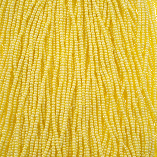 Czech Seed Beads 11/0 PermaLux Dyed Chalk Light Yellow Strung image