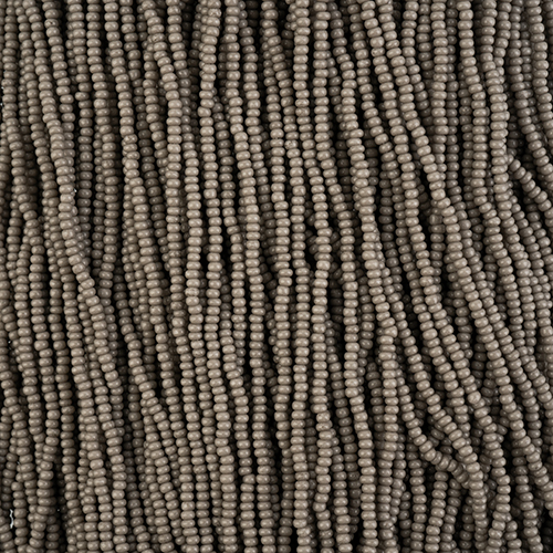Czech Seed Bead 11/0  Grey Chalk Dyed Solgel Strung image