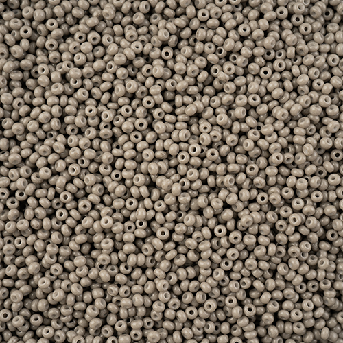 Czech Seed Bead 11/0  Grey Chalk Dyed Solgel image
