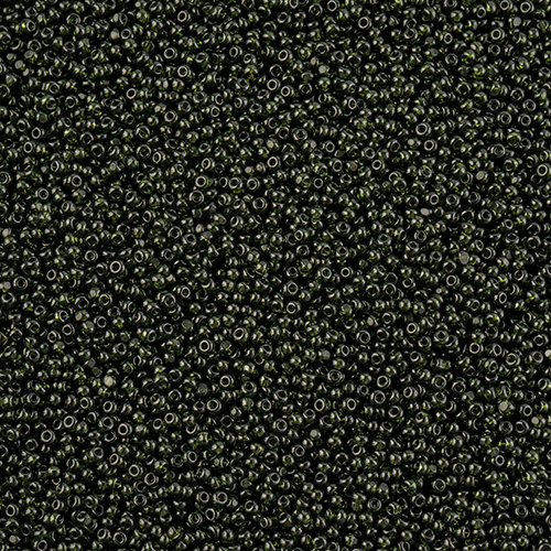 Czech Seed Bead 13/0 Cut Transparent Medium Green Loose image