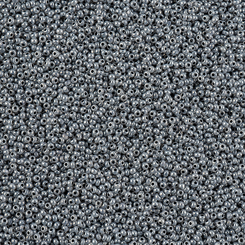 Czech Seed Bead 13/0 Cut Opaque Pearl Grey Ceylon Loose image