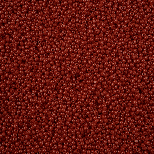 Czech Seed Bead 13/0 Cut 13g vial Opaque Medium Dark Red image