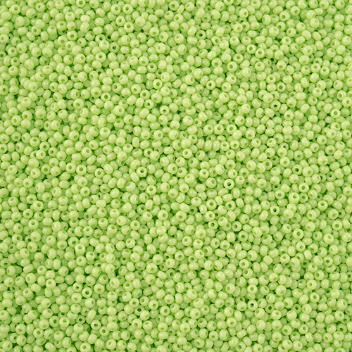 Czech Seed Bead 13/0 Cut Opaque Pale Green Loose image