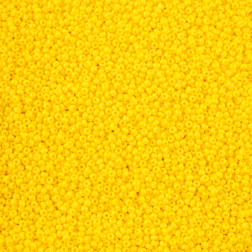 Czech Seed Bead 13/0 Cut Opaque Gold Yellow Loose image