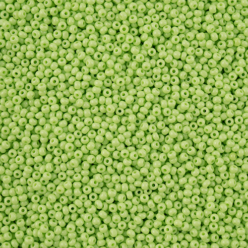 Czech Seed Beads 11/0 Cut apx 13g vial Opaque Pale Green image