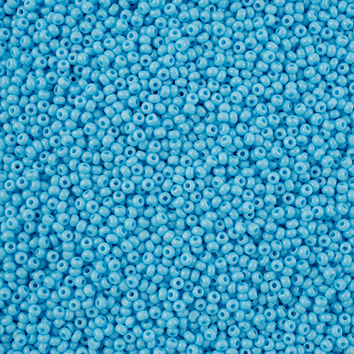 Czech Seed Beads 11/0 Cut apx 13g vial Opaque Light Blue image