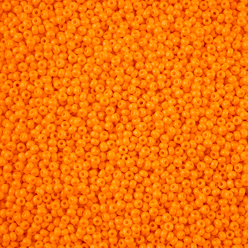 Czech Seed Beads 11/0 Cut apx 13g vial Opaque Light Orange image