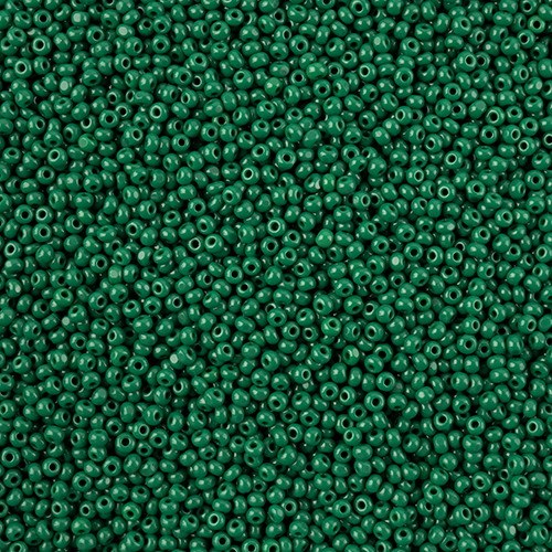 Czech Seed Bead 11/0 Cut Opaque Medium Dark Green image