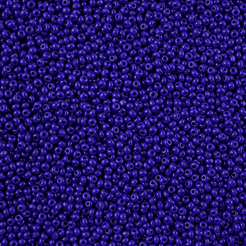 Czech Seed Beads 11/0 Cut apx 13g vial Opaque Royal Blue image