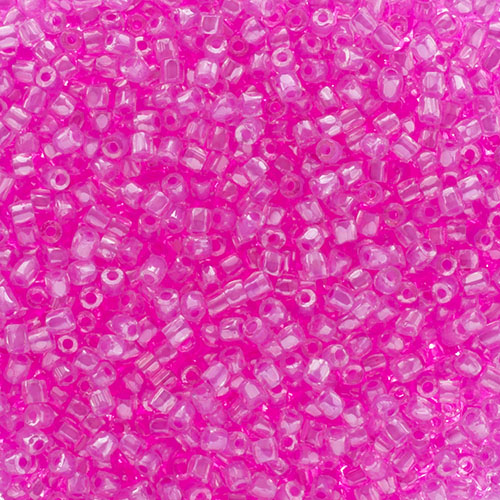 Czech Seed Beads3Cut 9/0 Transparent Rose C/L Loose image
