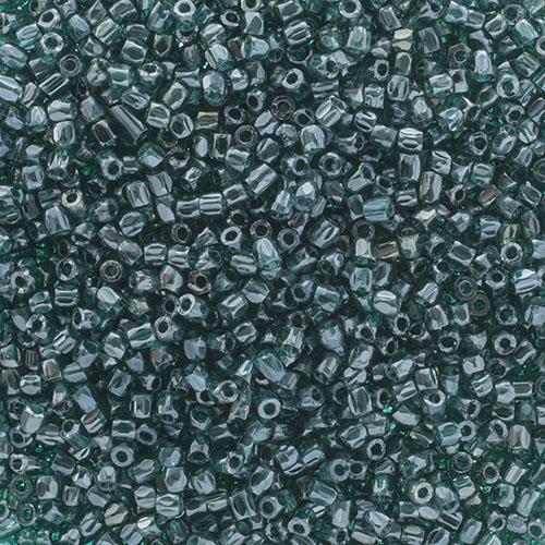Czech Seed Beads 9/0 3Cut Transparent Blue Zircon Luster Loose image