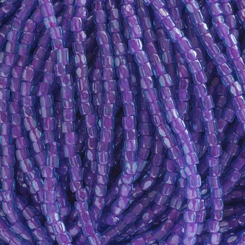 Czech Seed Beads 9/0 3Cut Transparent C/L Fuchsia Strung image