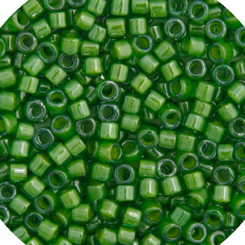 Miyuki Delica 11/0 50g Bag Green Lime Lined-Dyed image