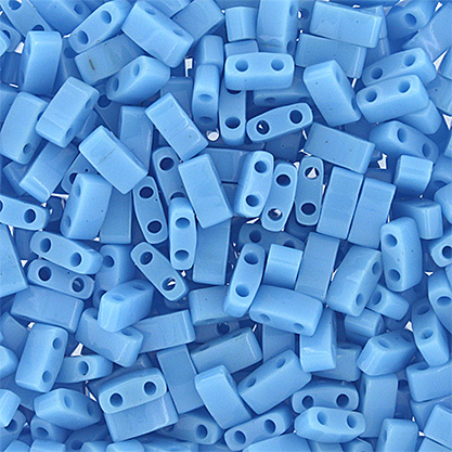Miyuki TILA Half Cut 5x2.3mm 2Hole Turquoise Blue Opaque image