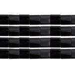 Miyuki TILA Bead 5x5mm 2 Hole Black Opaque image