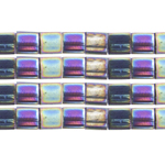 Miyuki TILA Bead 5x5mm 2 Hole Dark Blue Opaque Iris Metallic image