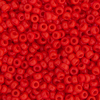 Miyuki Seed Bead 6/0 Red Vermillion Opaque image