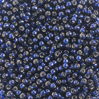 Miyuki Seed Bead 6/0 apx 22g Duracoat Navy Blue Dyed S/L image