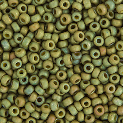 Miyuki Seed Bead 11/0 apx.22g Lt. Olive Opaque Matte Luster image