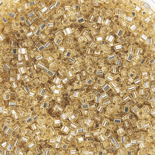 Miyuki Square/Cube Beads 1.8mm apx 20g Gold Silverlined image