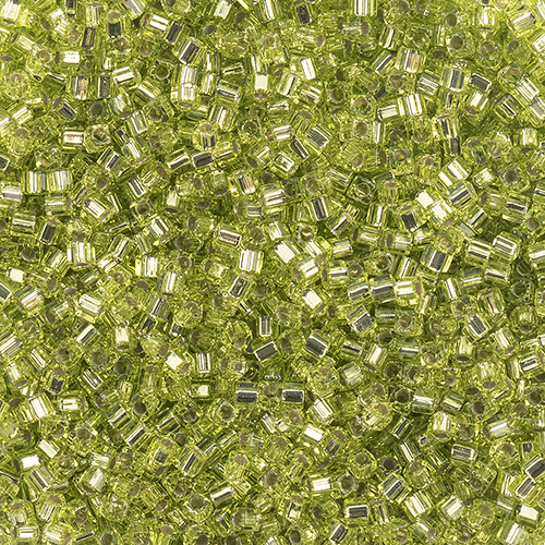 Miyuki Square/Cube Beads 1.8mm apx 20g Chartreuse Silverlined image