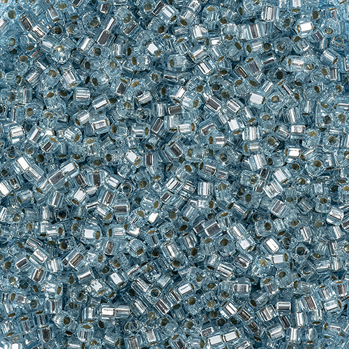 Miyuki Square/Cube Beads 1.8mm Aqua Silverlined image