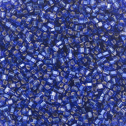 Miyuki Square/Cube Beads 1.8mm apx 20g Cobalt Silverlined image