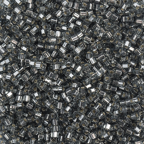 Miyuki Square/Cube Beads 1.8mm apx 20g Grey Silverlined image
