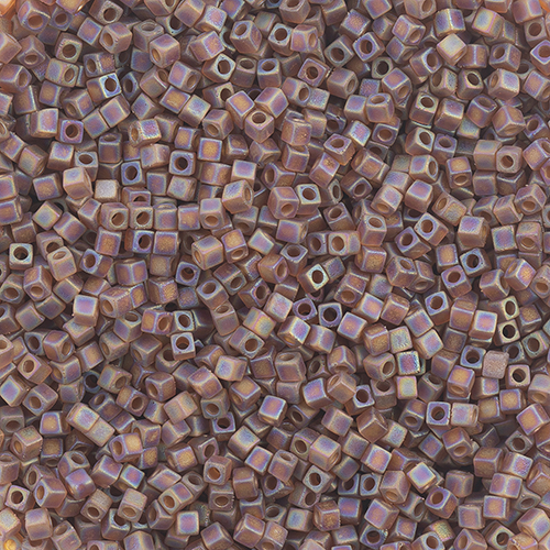 Miyuki Square/Cube Beads 1.8mm apx 20g Dark Topaz Transparent Matte image