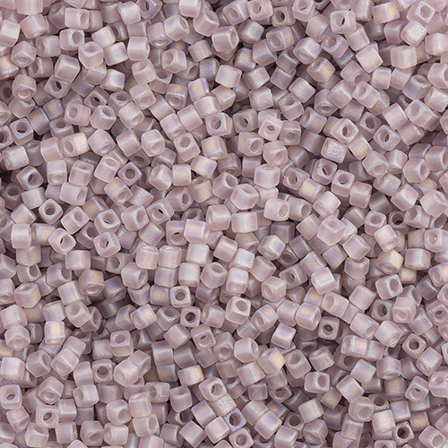 Miyuki Square/Cube Beads 1.8mm Smoky Amethyst Transparent AB Matte image