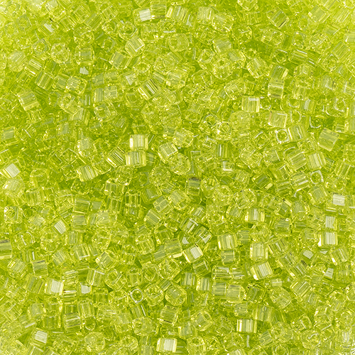 Miyuki Square/Cube Beads 1.8mm apx 20g Chartreuse Transparent image