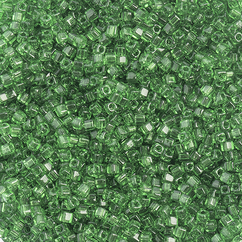 Miyuki Square/Cube Beads 1.8mm apx 20g Green Lime Transparent image