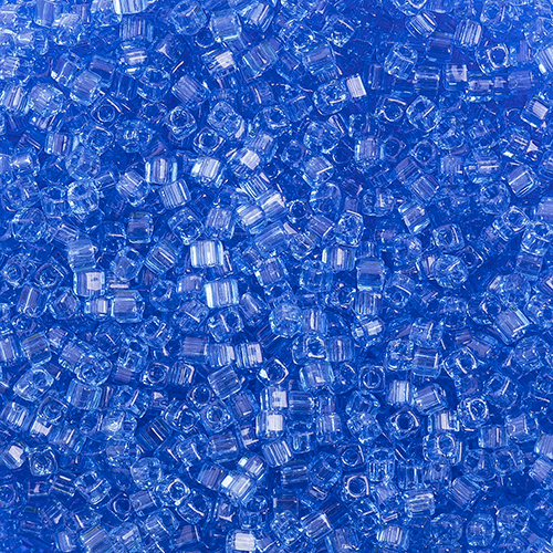 Miyuki Square/Cube Beads 1.8mm Light Sapphire Transparent image