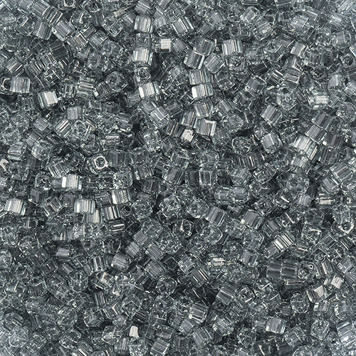 Miyuki Square/Cube Beads 1.8mm apx 20g Grey Transparent image