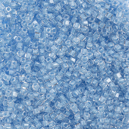 Miyuki Square/Cube Beads 1.8mm apx 20g Light  Blue Luster image