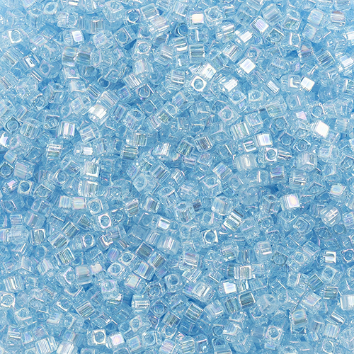 Miyuki Square/Cube Beads 1.8mm apx 20g Dark Aqua Transparent AB image