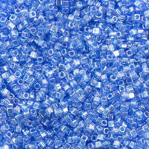 Miyuki Square/Cube Beads 1.8mm apx 20g Blue Azure Transparent AB image