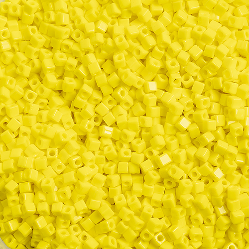 Miyuki Square/Cube Beads 1.8mm apx 20g Yellow Opaque image