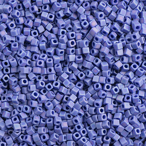 Miyuki Square/Cube Beads 1.8mm apx 20g Cobalt Blue Opaque AB Matte image