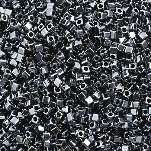 Miyuki Square/Cube Beads 1.8mm Gunmetal image